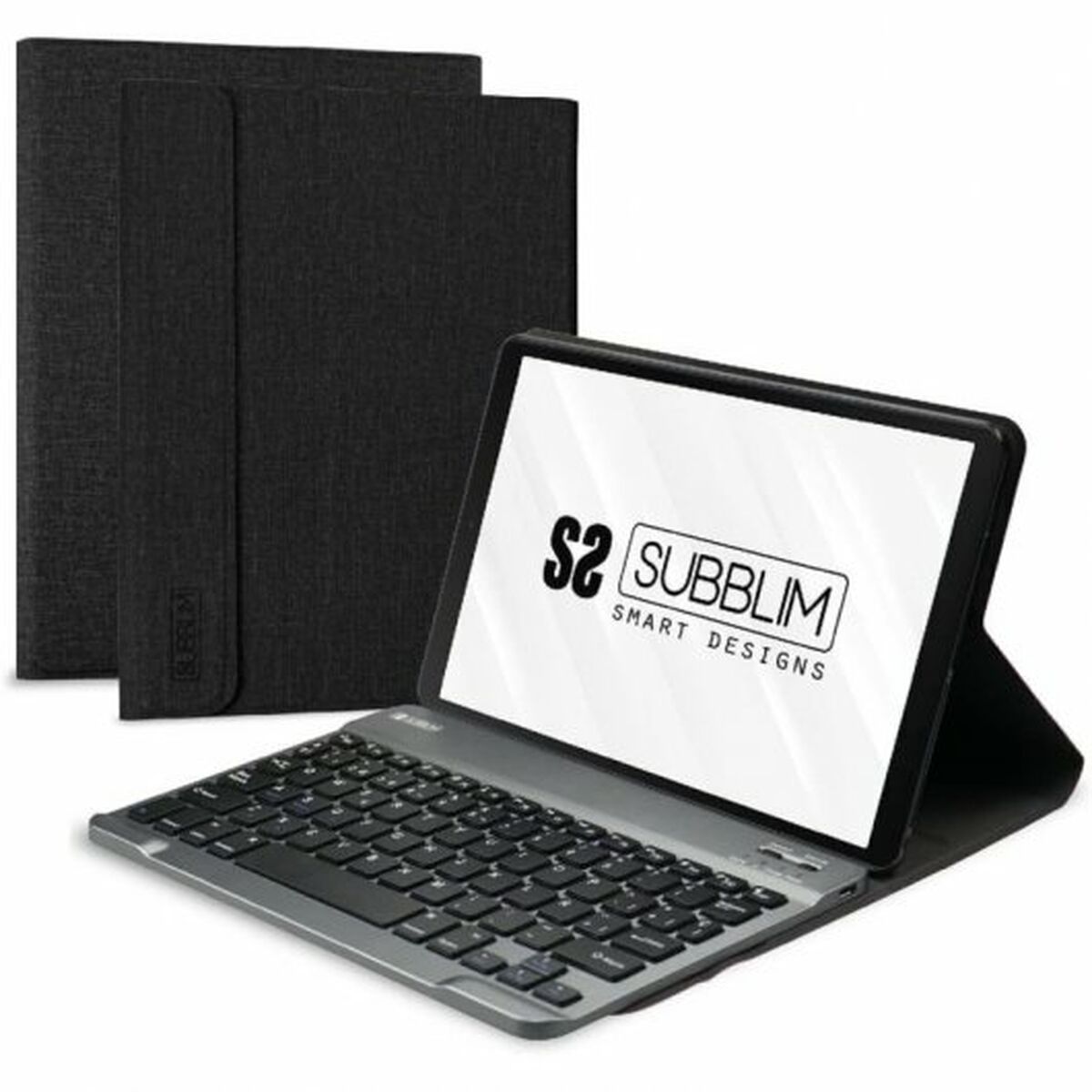 Case for Tablet and Keyboard Subblim SUBKT3-BTL300 Black Spanish Qwerty QWERTY 10,6"