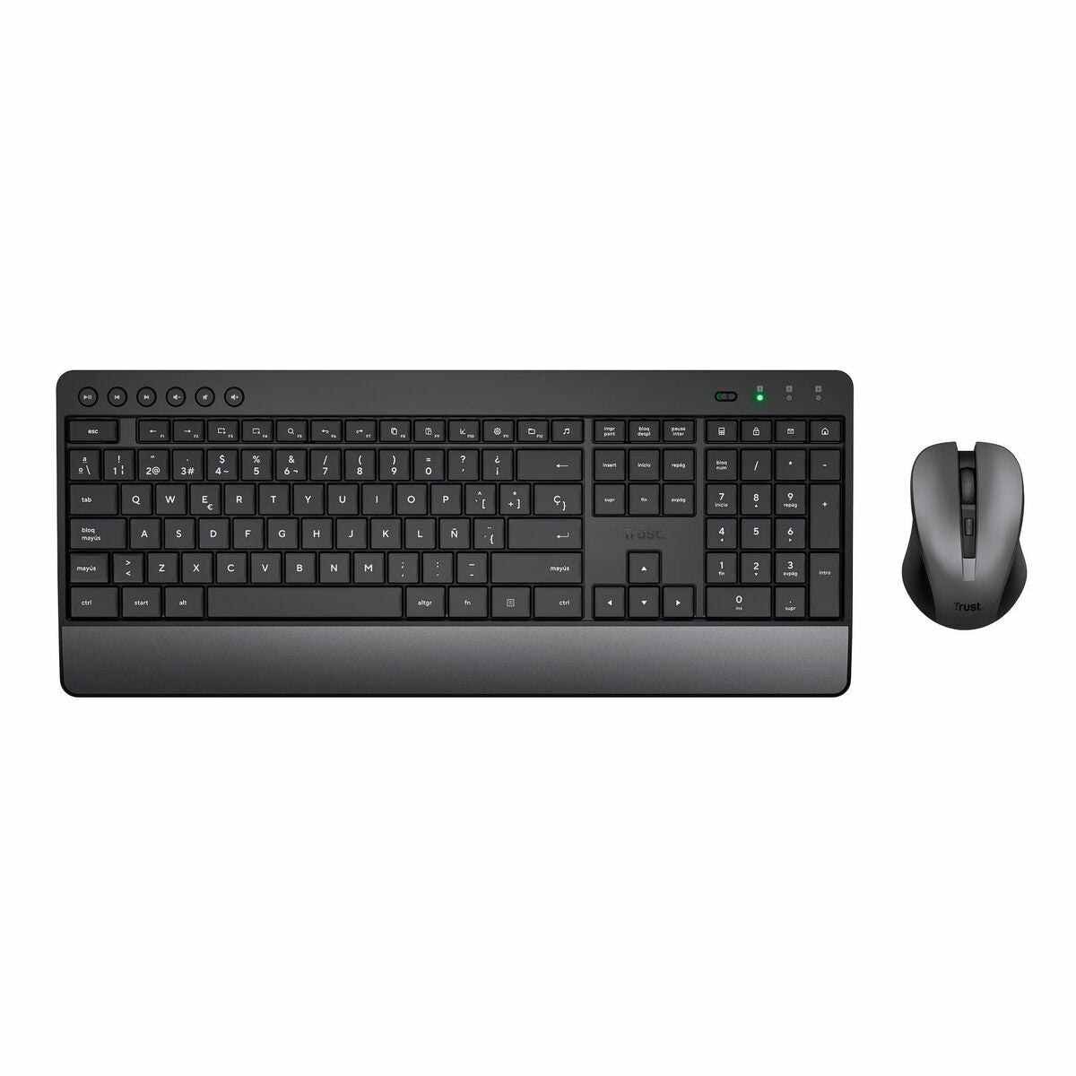 Keyboard and Mouse Trust Trezo Black Spanish Qwerty Spanish QZERTY