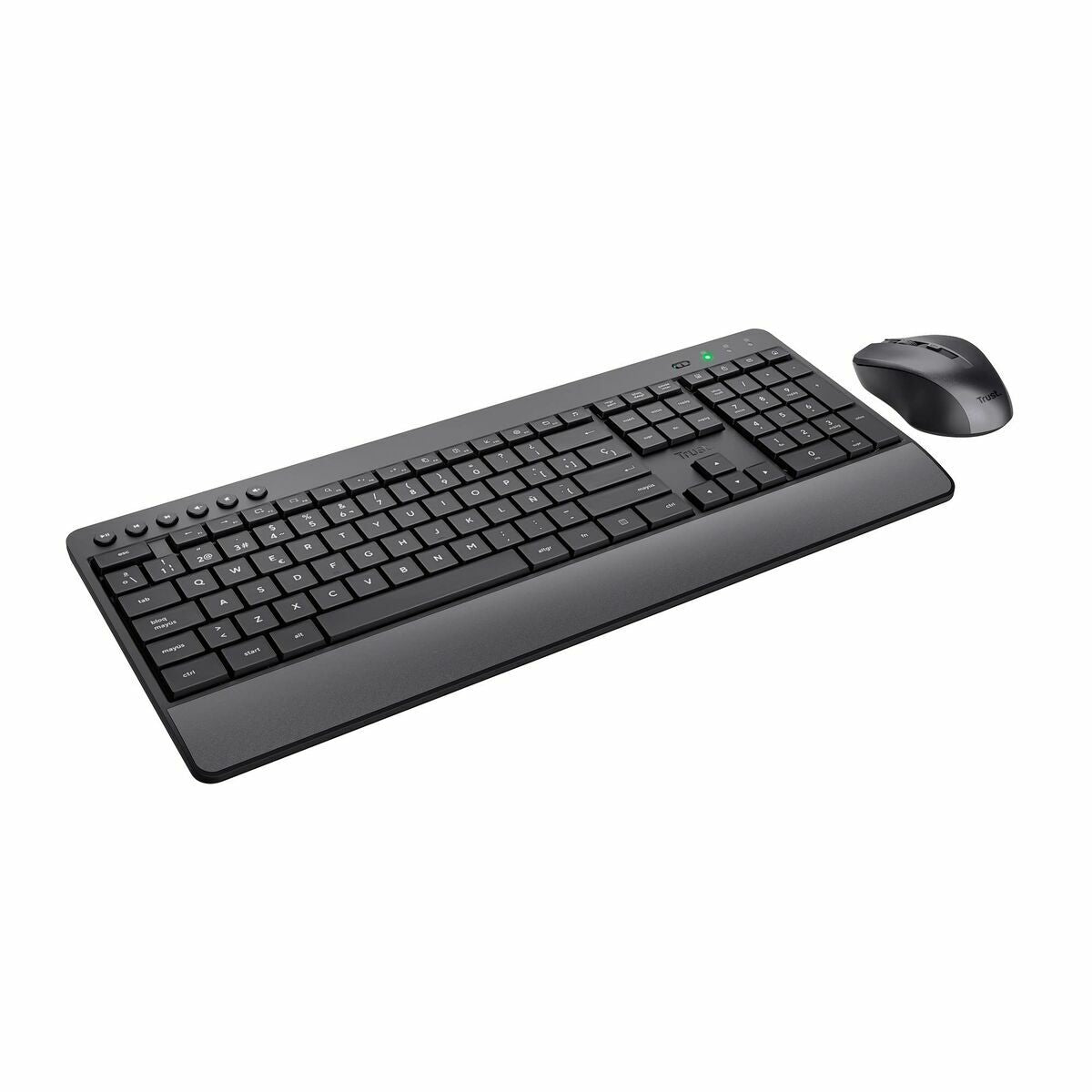 Keyboard and Mouse Trust Trezo Black Spanish Qwerty Spanish QZERTY