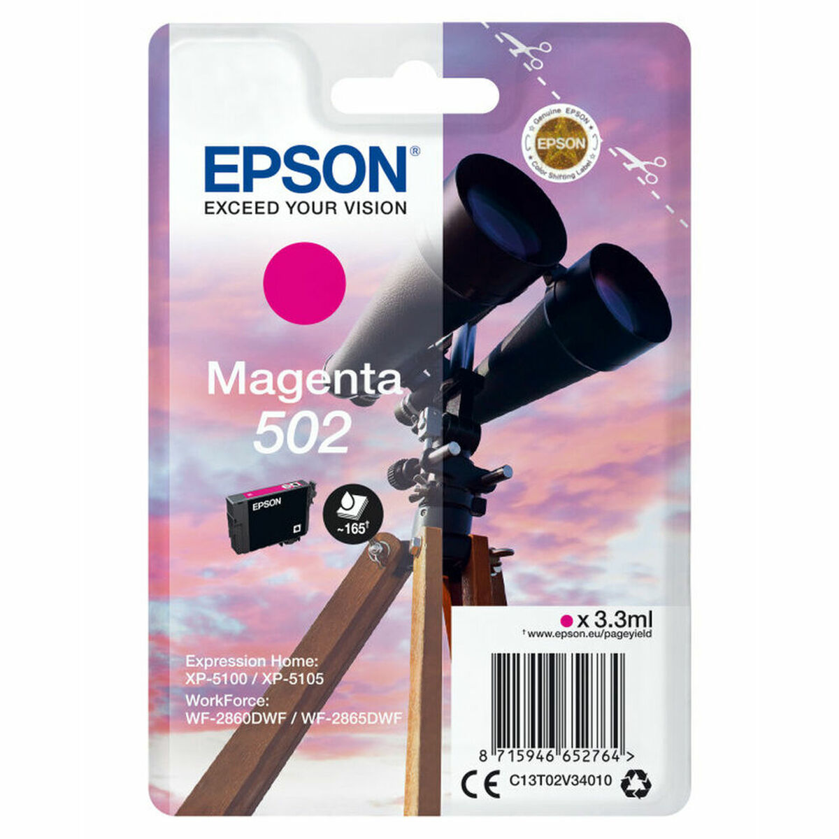 Compatible Ink Cartridge Epson Singlepack Magenta 502 Ink Magenta