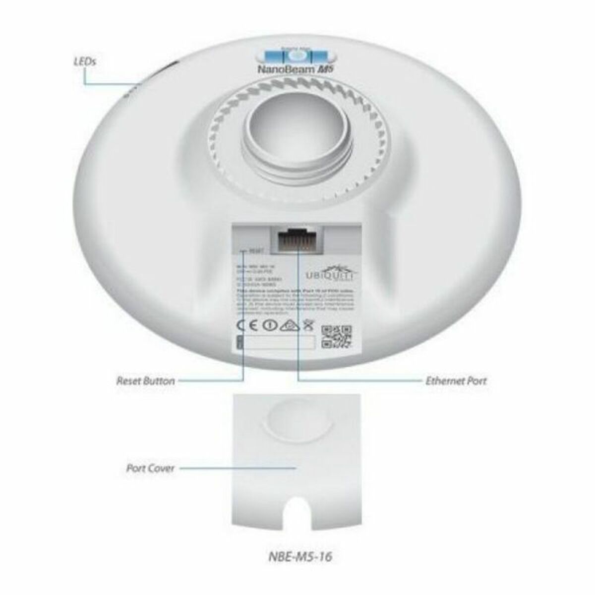 Access point UBIQUITI NBE-M5-16 AIRMAX 5 GHz 16 dBi White