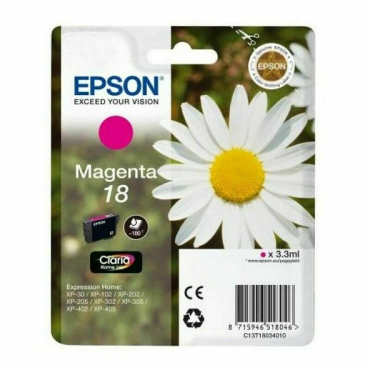 Compatible Ink Cartridge Epson Cartucho 18 magenta Multicolour Magenta