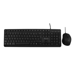 Keyboard and Mouse V7 CKU350ES Black Spanish Qwerty