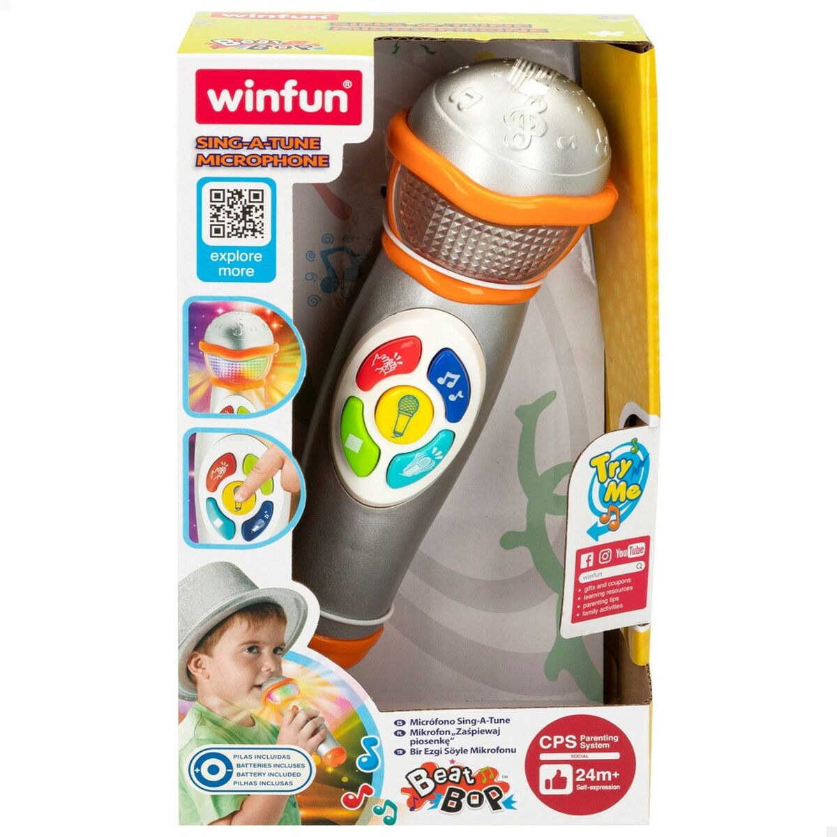 Toy microphone Winfun 6 x 19,5 x 6 cm (6 Units)