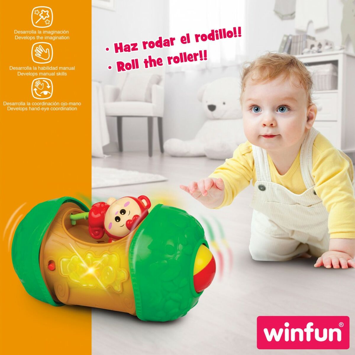 Interactive Toy for Babies Winfun Monkey 11,5 x 20,5 x 11,5 cm (6 Units)