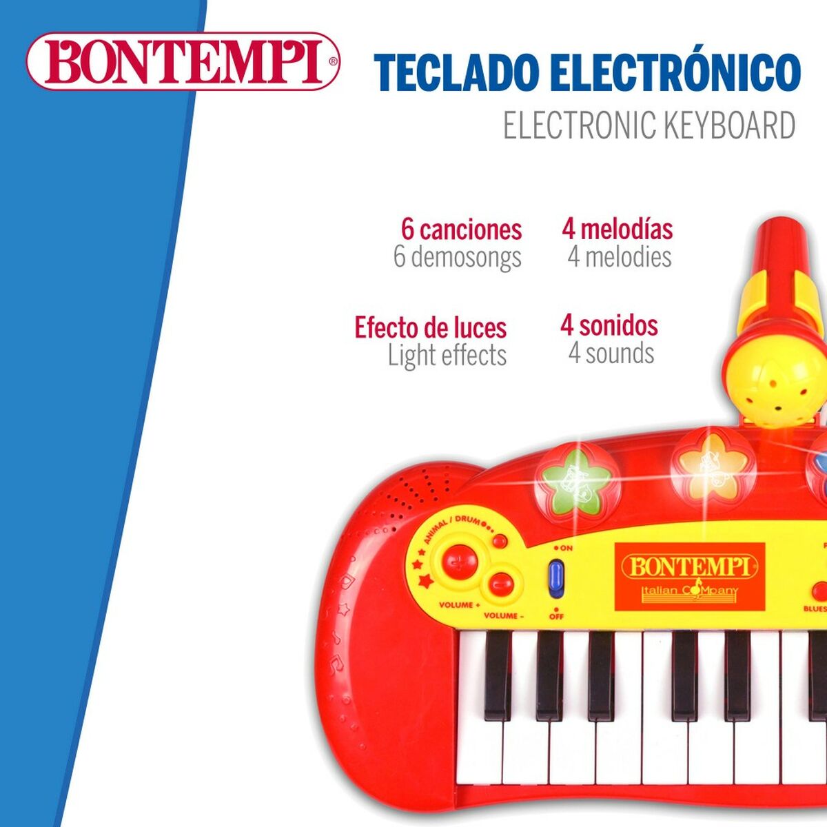 Interactive Piano for Babies Bontempi Children's Microphone 33 x 13 x 19,5 cm (6 Units)