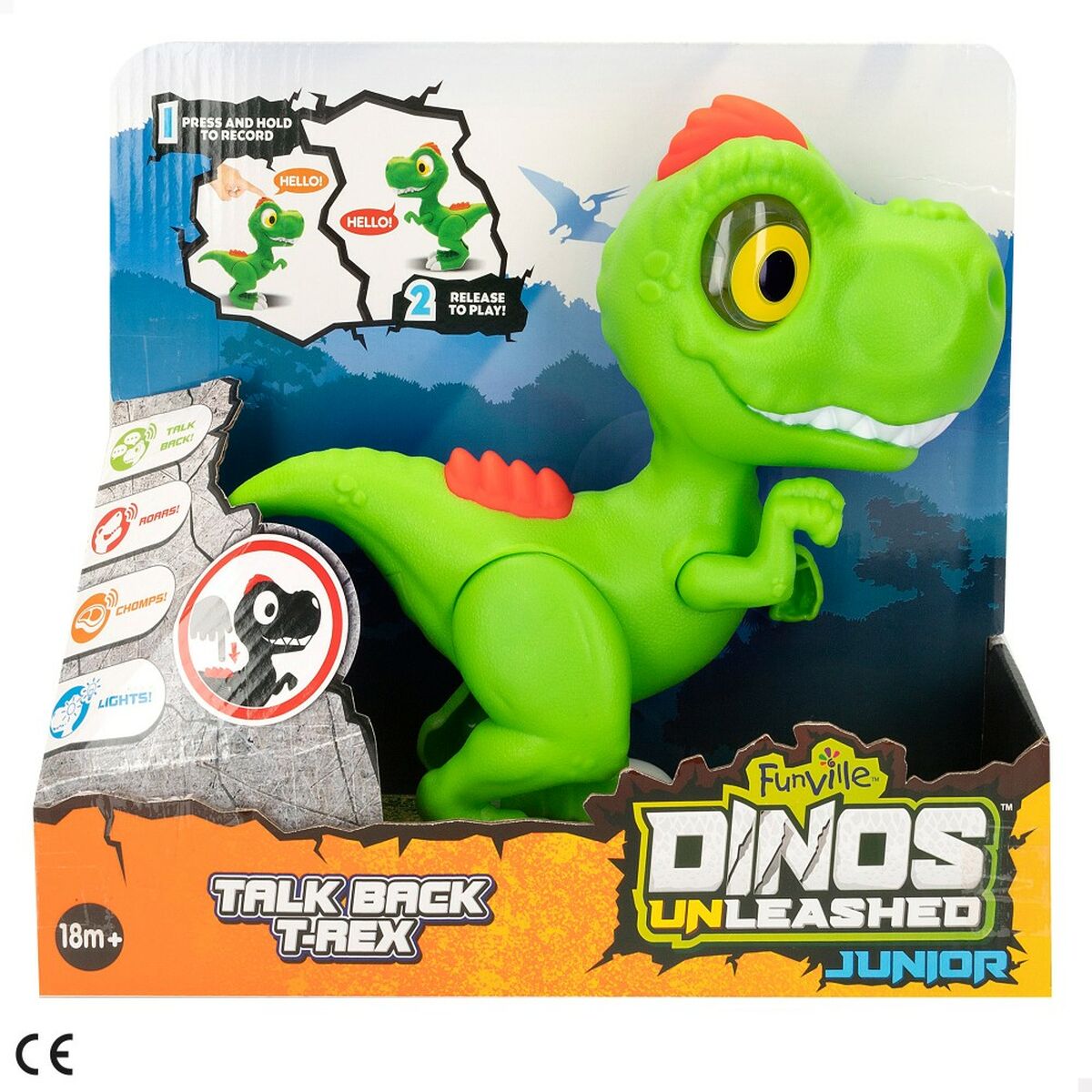 Jointed Figure Funville Dinosaur 23 x 21 x 8 cm 23 x 21,5 x 8,5 cm (4 Units)