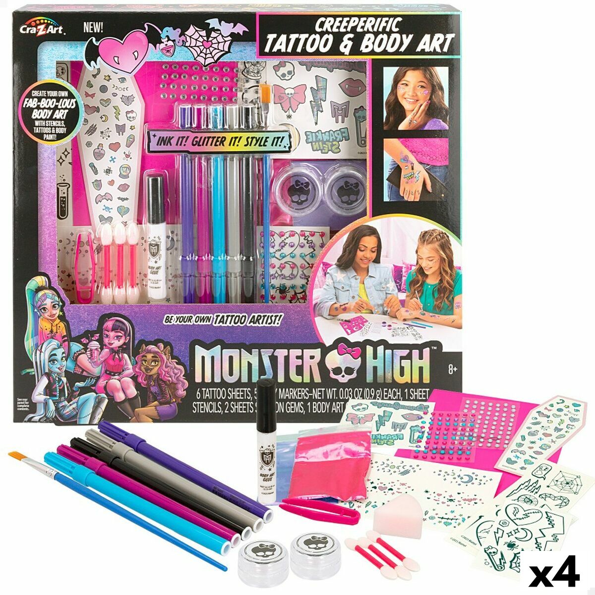 Fashion Studio Monster High Creeperific Temporary Tattoos