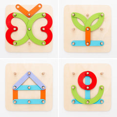 Wooden Set for Making Letters and Numbers Koogame InnovaGoods 27 Pieces