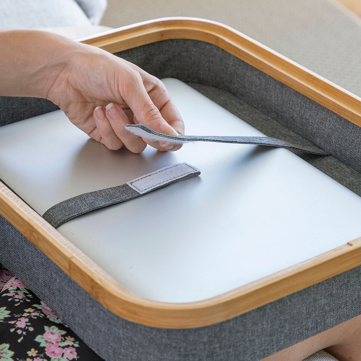 Portable Laptop Desk with Storage Tray Larage InnovaGoods