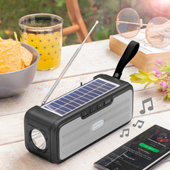 Wireless Speaker with Solar Charging and LED Torch Sunker InnovaGoods