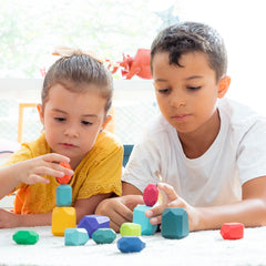 Stacking Wooden Balancing Stones Wotonys InnovaGoods 16 Pieces